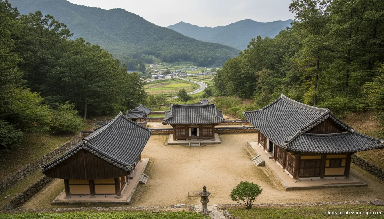 단촌면 구계리 등운산 자락에 자리한 고운사 경내 전경이다. · AI 생성 이미지